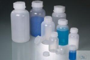 ENS14.1010 Weithalsflasche rund LDPE transparent mit Deckel